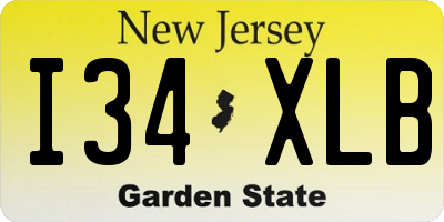 NJ license plate I34XLB