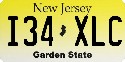 NJ license plate I34XLC