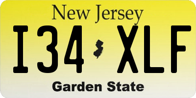 NJ license plate I34XLF