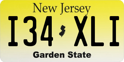 NJ license plate I34XLI