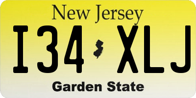 NJ license plate I34XLJ