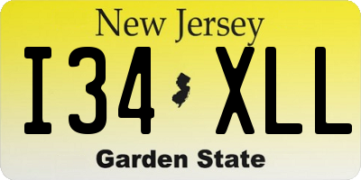 NJ license plate I34XLL