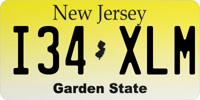 NJ license plate I34XLM