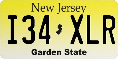 NJ license plate I34XLR