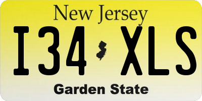 NJ license plate I34XLS