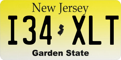 NJ license plate I34XLT