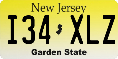 NJ license plate I34XLZ