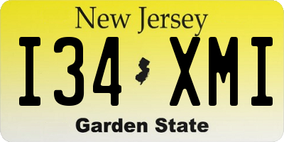 NJ license plate I34XMI