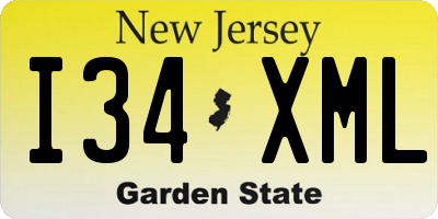 NJ license plate I34XML