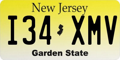 NJ license plate I34XMV