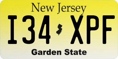 NJ license plate I34XPF