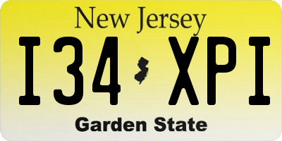 NJ license plate I34XPI