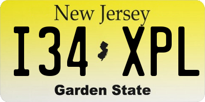 NJ license plate I34XPL