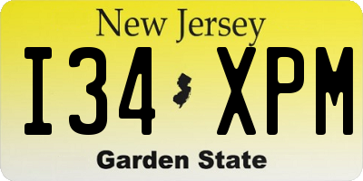 NJ license plate I34XPM
