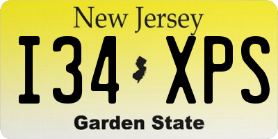 NJ license plate I34XPS