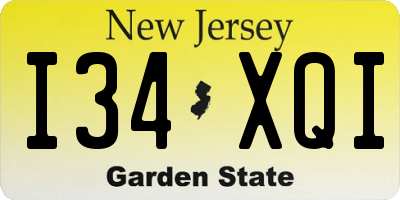 NJ license plate I34XQI