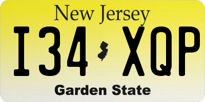 NJ license plate I34XQP