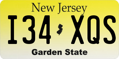 NJ license plate I34XQS