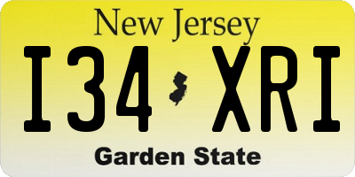 NJ license plate I34XRI