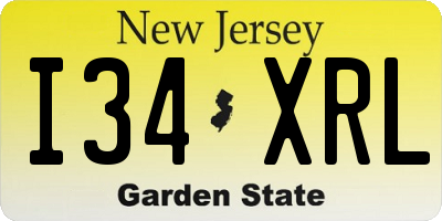 NJ license plate I34XRL
