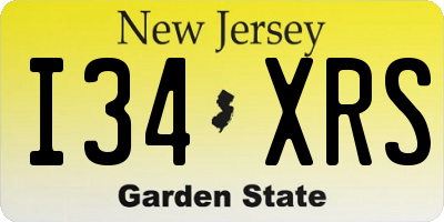 NJ license plate I34XRS
