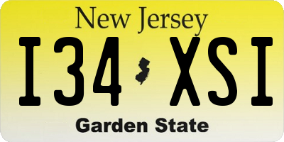 NJ license plate I34XSI
