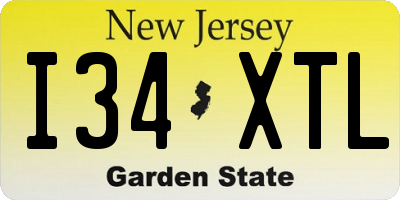 NJ license plate I34XTL