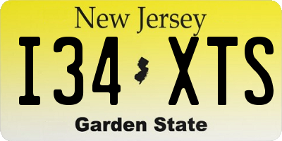 NJ license plate I34XTS