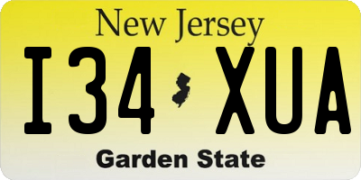 NJ license plate I34XUA