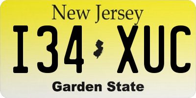 NJ license plate I34XUC
