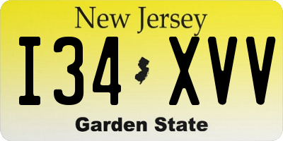 NJ license plate I34XVV