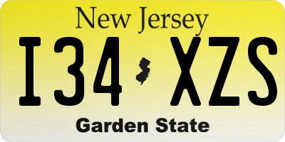 NJ license plate I34XZS