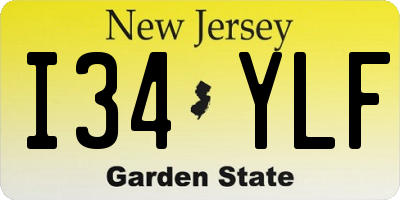 NJ license plate I34YLF