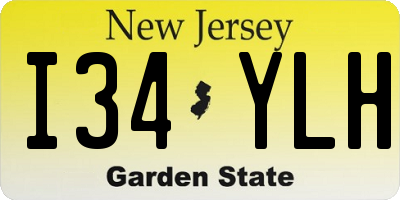 NJ license plate I34YLH