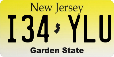 NJ license plate I34YLU