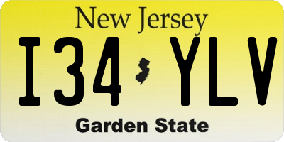NJ license plate I34YLV