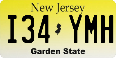 NJ license plate I34YMH