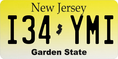 NJ license plate I34YMI