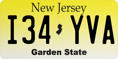 NJ license plate I34YVA