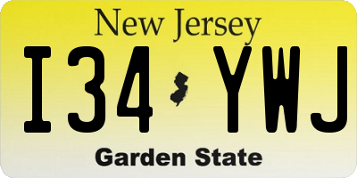 NJ license plate I34YWJ