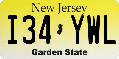 NJ license plate I34YWL