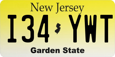NJ license plate I34YWT