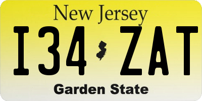 NJ license plate I34ZAT