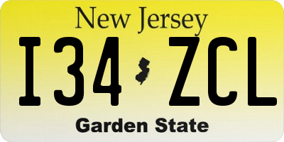 NJ license plate I34ZCL