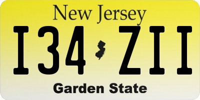 NJ license plate I34ZII