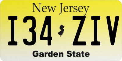 NJ license plate I34ZIV