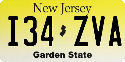 NJ license plate I34ZVA