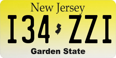 NJ license plate I34ZZI