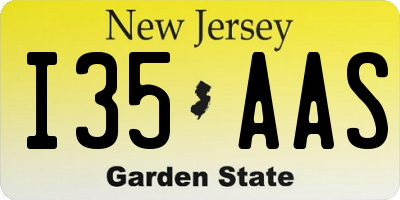 NJ license plate I35AAS