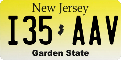 NJ license plate I35AAV